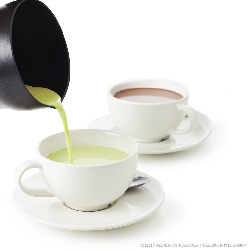 Green tea and hot Chocolate