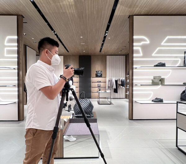 Behind the scene of Wei Loke taking photos for Emporio Armani Pavilion KL