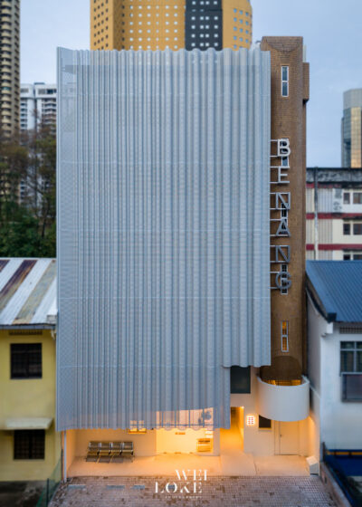 Premium healthcare photography of Bloom Healthcare building exterior in Kuala Lumpur.