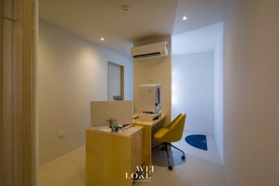 Premium healthcare photography of Cantiq Clinic interior designed for aesthetic medical care.
