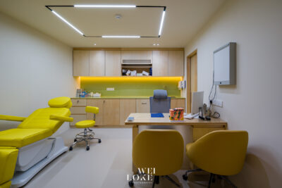 Premium healthcare photography of Cantiq Clinic interior designed for aesthetic medical care.
