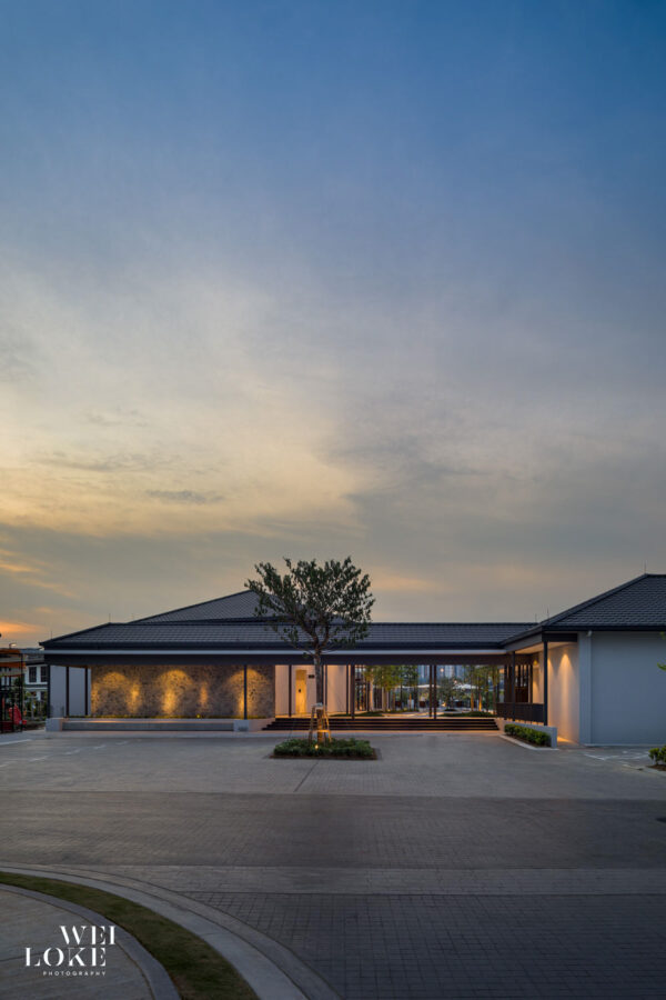 Eco Ardence Ember entrance view — ground-level perspective, photographed to match official 3D artist impression.