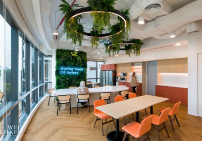 Office Pantry with Wood Accents and Soft Lighting — Blackmores Malaysia