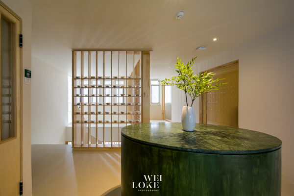 Premium healthcare photography of Tria Dental clinic interior with clean and modern design.