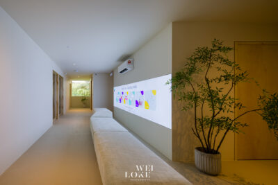 Premium healthcare photography of Tria Dental waiting area designed for patient comfort.
